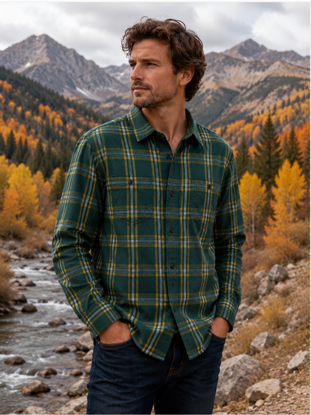 NWT Prana Men’s Dolberg Plaid Flannel Shirt in Soft Fine Organic Cotton Gift